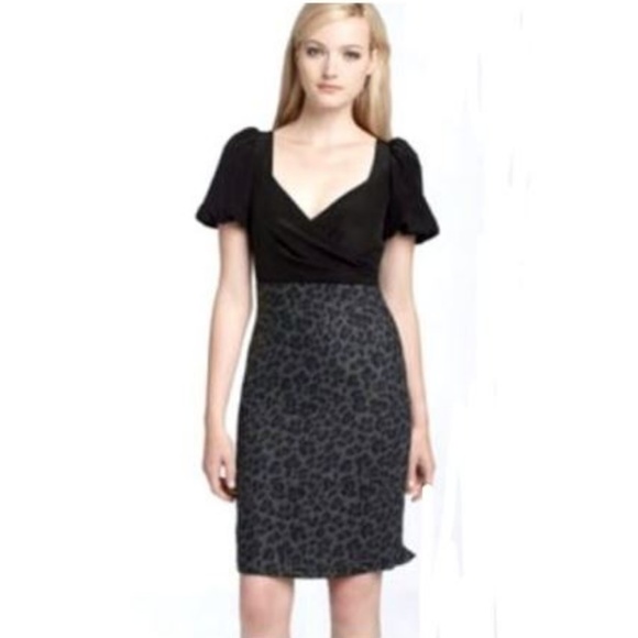 Rebecca Taylor Dresses & Skirts - Rebecca Taylor Dress 6 Black Cheetah Me Good